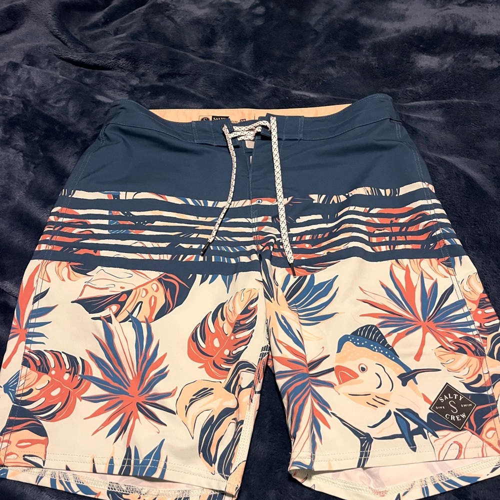 Nautica Men's Blue Tropical Swim Shorts